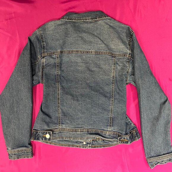 G-Denim Classic Blue Denim Jacket Size L Button Front Jean Jacket - Picture 6 of 6
